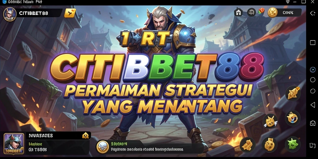 Screenshot gameplay CITIBET88 menunjukkan pertempuran strategi yang seru.