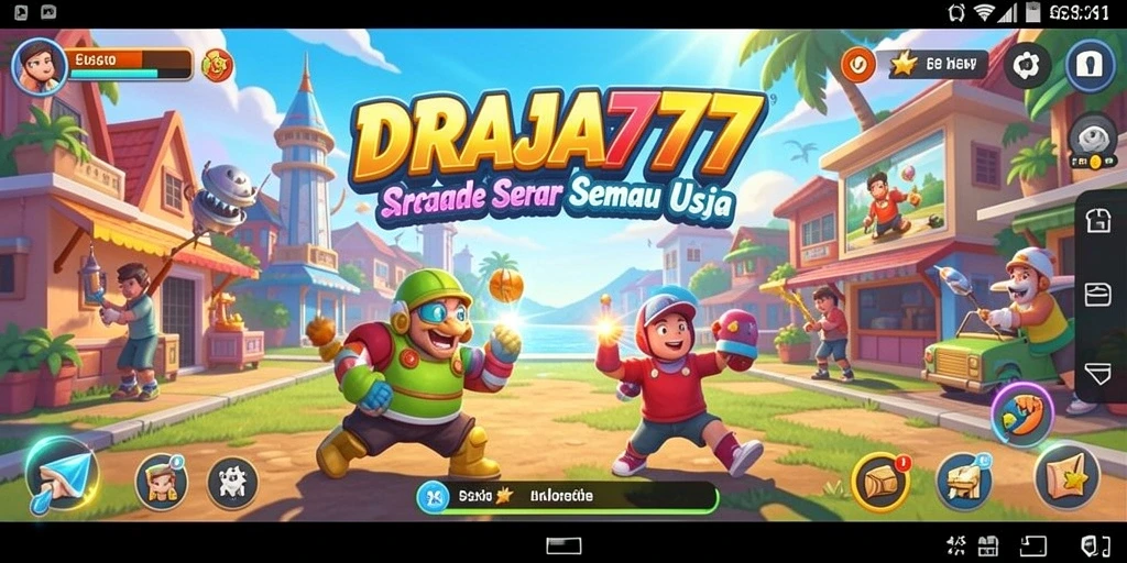 Tampilan gameplay DRAJA777 yang penuh aksi dan warna-warni.