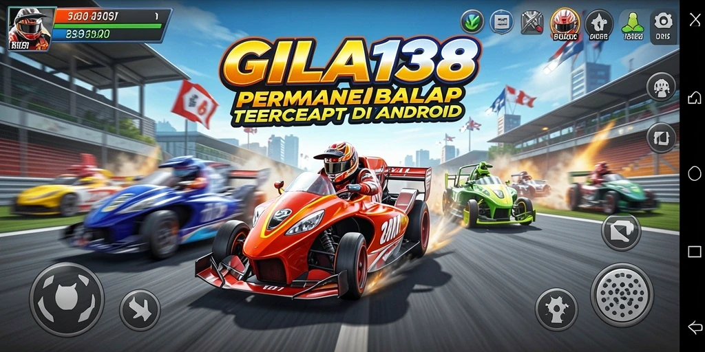 Gameplay GILA138 menampilkan balapan seru penuh aksi.