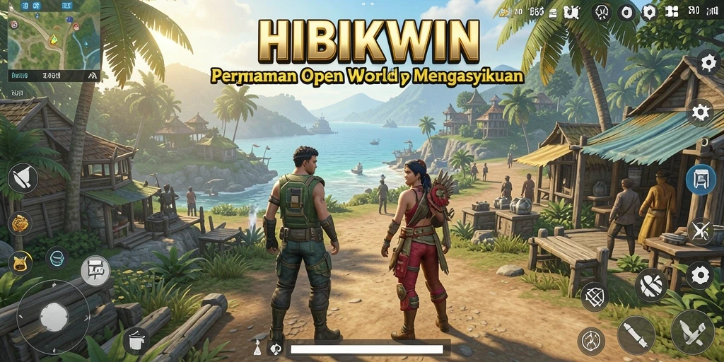 Tampilan gameplay HIBIKWIN yang memukau dalam dunia Open World.