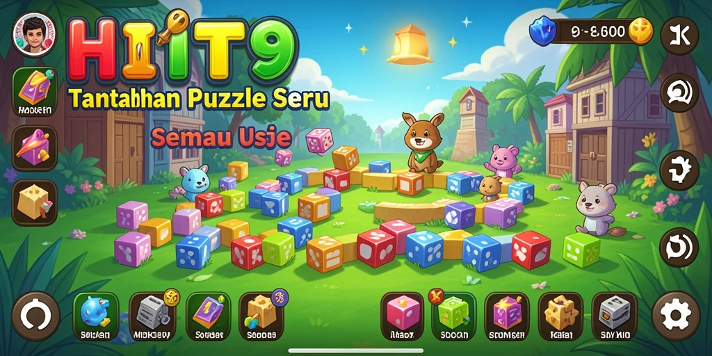 Tangkapan layar permainan HIT9 menampilkan gameplay Puzzle yang mendebarkan.