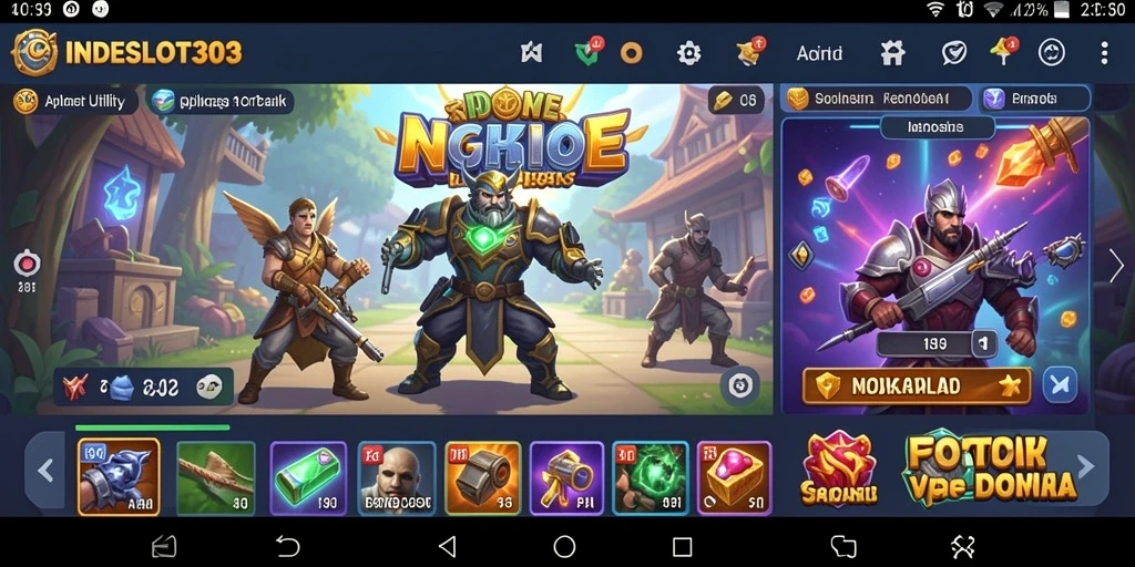 Screenshot INDESLOT303 menampilkan antarmuka aplikasi yang user-friendly dan fungsional.