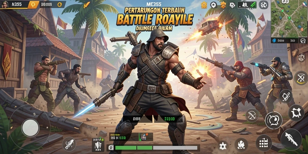 Gameplay seru dalam arena Battle Royale yang penuh aksi.