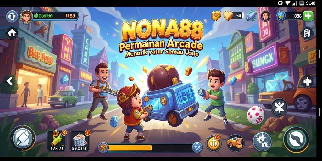 Screenshot NONA88 menunjukkan aksi seru dalam gameplay Arcade.