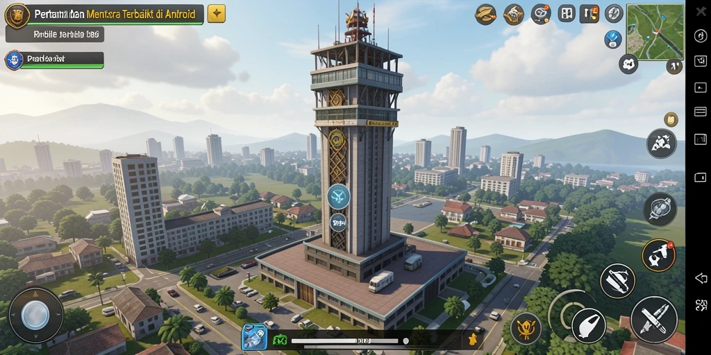 Screenshot PT89 menampilkan aksi menara melawan gelombang musuh.