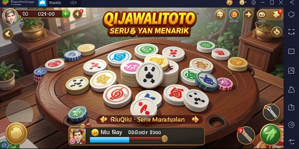 Tampilan gameplay QiuQiu yang menarik dan kompetitif.