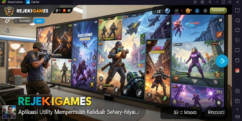 Tampilan antarmuka user-friendly dari REJEKIGAMES yang mempermudah akses.