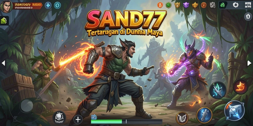 Tangkapan layar SAND77 menampilkan duel karakter dalam aksi Fighting yang mendebarkan.