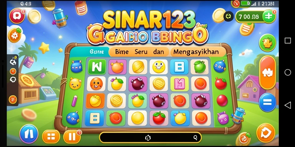 Screenshot gameplay SINAR123 yang menampilkan suasana bingo yang seru.