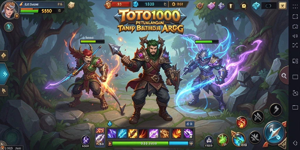 Gameplay seru TOTO1000 dalam petualangan ARPG.